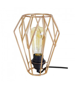 OLYMPIA 25 Lampe a poser Fil acier  25x25x28cm  Or/Noir