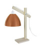 PILORI/CELICA 17 Lampe bureau Bois hetre acier  27x27x50cm  Naturel/Cuivre