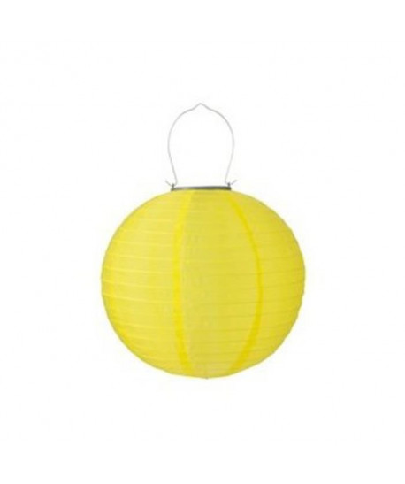 Lampion rond LED solaire avec hanse  Jaune