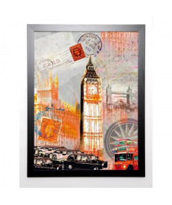 JULES Image encadrée London Vintage 67x87 cm Multicolore