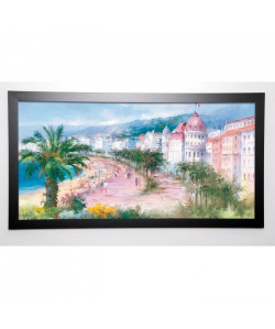 JULIEN Image encadrée La Promenades des Anglais Nice 57x107 cm Rose