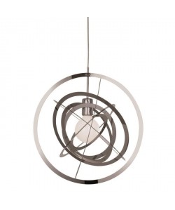 Lustre  suspension Ashley en métal souple chromé diametre 42 cm hauteur 55 cm E27 40W