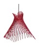 MIKADÔ Lustre  suspensions, fil métal en cône, diametre 35 cm, rouge