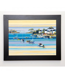 KERFILY Image encadrée Presqu\'île II 37x47 cm Bleu