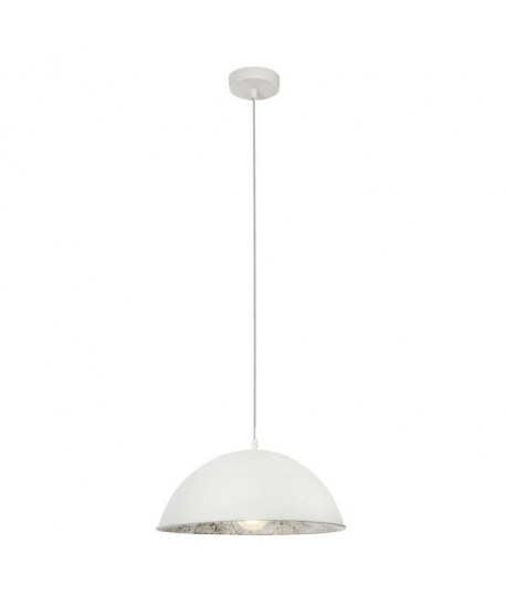 BRILLIANT Lustre  suspension Aztekas diametre 34,4 cm E27 40W blanc et argent