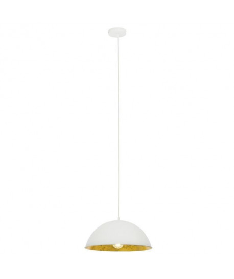 BRILLIANT Lustre  suspension Aztekas diametre 34,4 cm E27 40W blanc et or