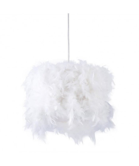 HARFANG Lustre  suspension en plumes 30x20 cm E27 40 W blanc