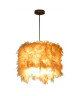 HARFANG Lustre  suspension en plumes 30x20 cm E27 40 W blanc