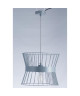 Lustre  suspension cage métal E27 60W diametre 35,3 cm x hauteur cage 29,7 cm gris