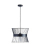 Lustre  suspension cage métal E27 60W diametre 35,3 cm x hauteur 29,7 cm noir