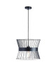 Lustre  suspension cage métal E27 60W diametre 35,3 cm x hauteur 29,7 cm noir