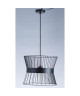 Lustre  suspension cage métal E27 60W diametre 35,3 cm x hauteur 29,7 cm noir