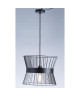 Lustre  suspension cage métal E27 60W diametre 35,3 cm x hauteur 29,7 cm noir