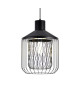 Lustre  suspension cage métal E27 60W diametre 31 cm x hauteur cage 43,7 cm noir