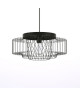 Lustre  suspension cage métal E27 60W diametre 45 cm x hauteur 20,7 cm noir