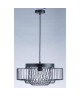 Lustre  suspension cage métal E27 60W diametre 45 cm x hauteur 20,7 cm noir