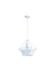 Lustre  suspension cage métal E27 60W Diametre 33,6 xm x hauteur 28 cm blanc