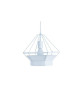 Lustre  suspension cage métal E27 60W Diametre 33,6 xm x hauteur 28 cm blanc