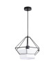 Lustre  suspension cage métal E27 60W Diametre 33,6 cm x hauteur 28 cm noir