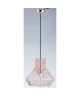 Lustre  suspension cage métal E27 60W diametre 29 cm x hauteur 27,7 cm cuivré