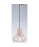 Lustre  suspension cage métal E27 60W diametre 29 cm x hauteur 27,7 cm cuivré