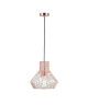 Lustre  suspension cage métal E27 60W diametre 29 cm x hauteur 27,7 cm cuivré