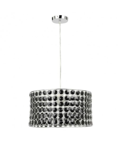 Lustre  H 20 x Ř 37 cm  Noir et chromé