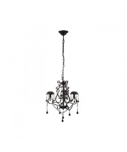 Lustre baroque 3 lumieres  Ř 45 cm  Noir