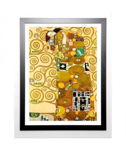 KLIMT Image encadrée Die Erfüllung 67x87 cm Jaune