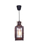 Lustre en bois couleur rouille  L 135 cm