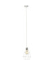 Lustre  suspension filaire Leonid en acier diametre 20,5 cm E27 60W blanc et gris