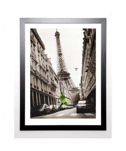 KRUESSELMANN Image encadrée Big Jump in Paris 67x87 cm Gris