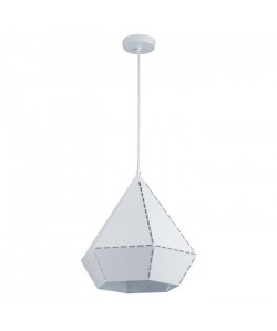 Suspension en métal  H 149 Ř 35 cm  Blanc