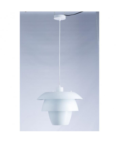 Suspension en métal  H 150 Ř 38 cm  Blanc