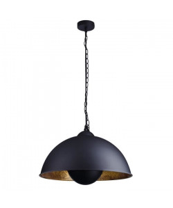 Suspension en métal  H 129 Ř 40 cm  Noir et doré