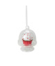 Suspension de Noël Gateau en Verre Rouge 8x6 cm