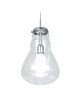 Lustre  suspension verre, forme ampoule traditionel