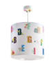 Lustre suspension chambre enfant ABC  Blanc