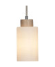 Lustre  suspension a 1 lumiere Nature E27 60W blanc et bouleau