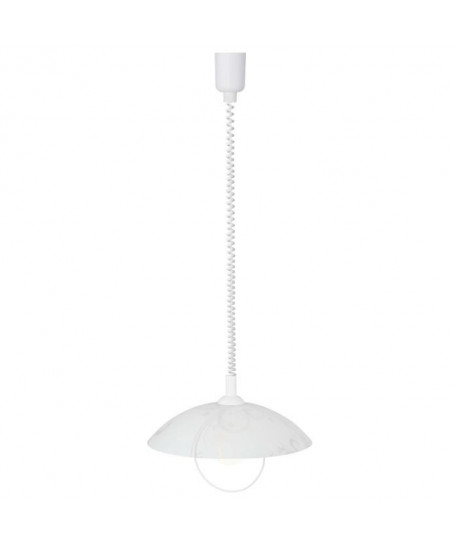 BRILLIANT Lustre  suspension Bona avec motif floral diametre 40 cm E27 60W acier et blanc