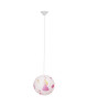 Lustre  suspension papier Princess diametre 30 cm E27 60W rose. Chambre enfant