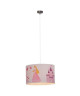 BRILLIANT Lustre  suspension Princess hauteur 100 cm diametre 40 cm E27 60W rose