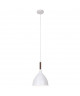 Lustre  suspension fil Coppa E27 60W diametre 22 cm blanc