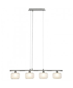 FONDA Suspension a 4 lumieres en métal et verre chromé  110x80 cm  33W G9