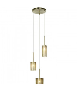 GRACIAN  Suspension 3 lumieres Laiton Ř25cm