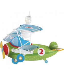 Lustre suspension chambre enfant Baby Plane Green  Vert