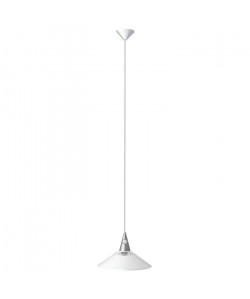 BRILLIANT Lustre  suspension conique Chris diametre 34 cm E27 60W blanc