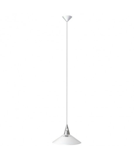 BRILLIANT Lustre  suspension conique Chris diametre 34 cm E27 60W blanc