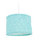 Lustre  suspension fleur diametre 35 cm hauteur 25 cm E27 60W bleu