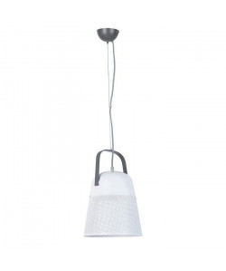 JUSTIN Lustre  suspension tete orientable E27 60W blanc et anthracite